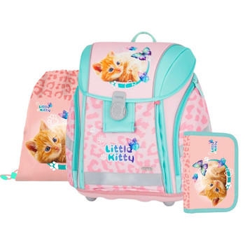 Aktovka školní Premium Light Kočka sada