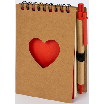 Blok spirálový ECO 13,5x9cm čistý srdce