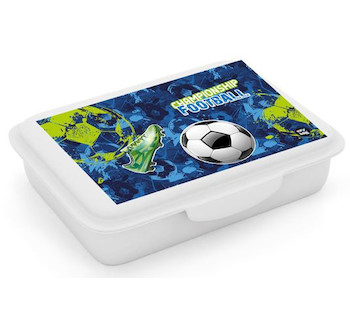 Box na svačinu s přihrádkou Fotbal