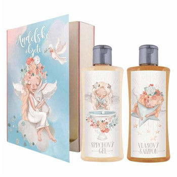 Dárková sada kniha Andělské objetí - sprchový gel 250ml vlasový šampon 250ml