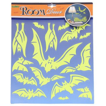 Dekorace svitící na zeď Halloween Netopýři 38x31cm