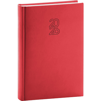 Denní diář Aprint červený 15×21cm