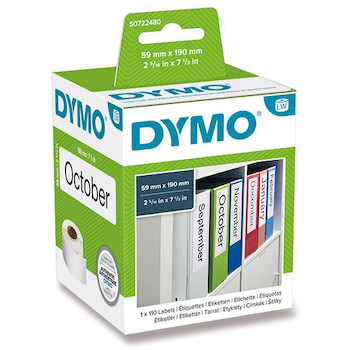 Etikety v roli Dymo  na pořadače 59x190mm