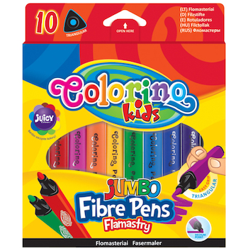 Fixy Colorino trojhranné JUMBO 10 barev