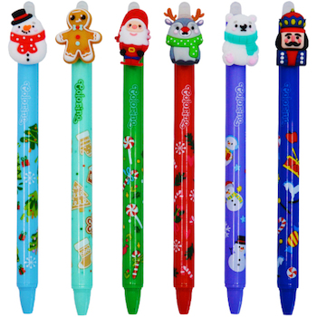 Gumovací pero Colorino Christmas 0,5mm mix