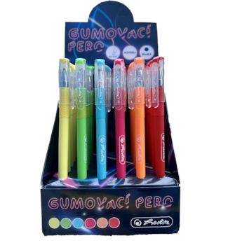 Gumovací pero Herlitz Neonové 0,5mm mix