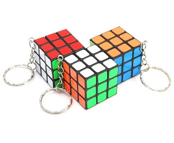 Klíčenka s kroužkem rubikova kostka