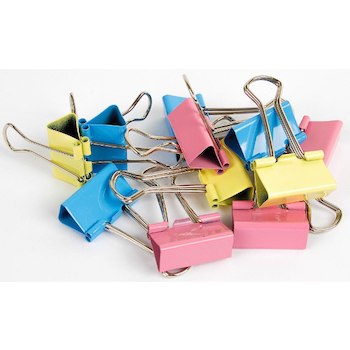 Klipy kovové barevné 19mm 40ks