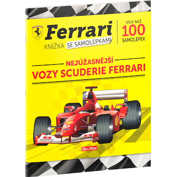 Kniha samolepek Ferrari Scuderie vozy