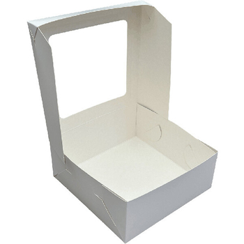 Krabice odnosové s okénkem Ideal 22x22x9cm bílá lepenka 50ks