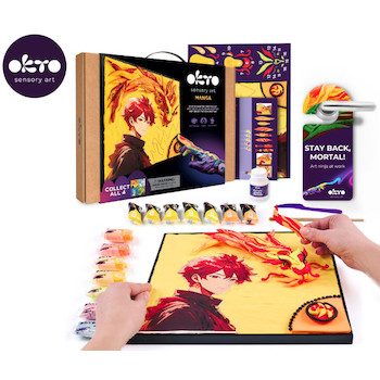 Kreativní sada OKTO Manga motiv živlů Oheň 30x40 cm