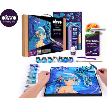 Kreativní sada OKTO Manga motiv živlů Voda 30x40 cm