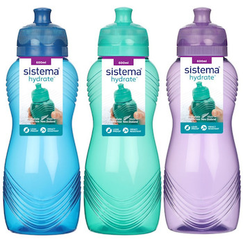 Láhev na pití 600ml Sistema Wave Twist ‘N’ Sip mix barev