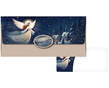 Obálka na peníze s andělem 18x8,5cm