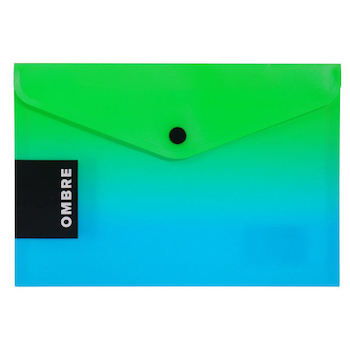 Obálka s drukem OMBRE A4 zelená