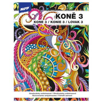Omalovánka A4 Antistresová Koně 3