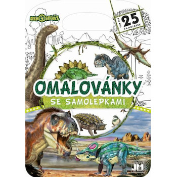 Omalovánky A4 se samolepkami Dinosauři