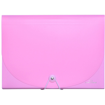 Organizér na doklady A4 7 kapes pastelově růžový