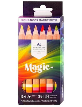 Pastelky Magic 3404 12+1ks trojhranné silné