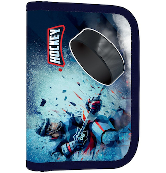 Penál jednopatrový prázdný Hokej