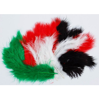 Peří dekorační barevné 20ks