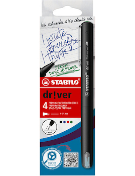 Popisovač STABILO dr!ver fine sada 4ks