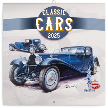 Poznámkový kalendář Classic Cars Václav Zapadlík 30×30cm