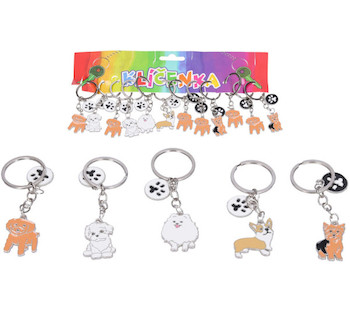 Přívěšek na klíče Pejsek s tlapkou