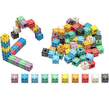 Propletené kostky v 10 barvách 100 ks