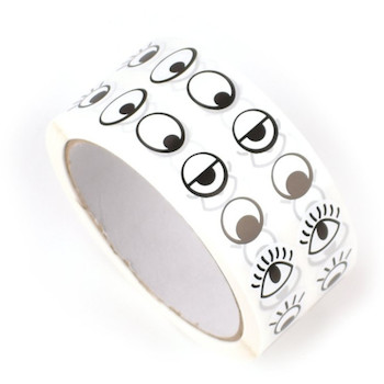 Samolepka oči 2000 ks černobílé