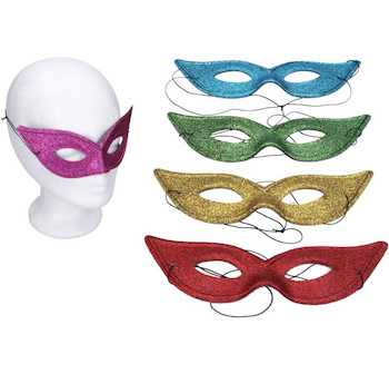 Škraboška karnevalová glitr mix