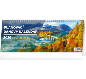 Stolní kalendář Plánovací daňový s fotkami 33×12,5cm