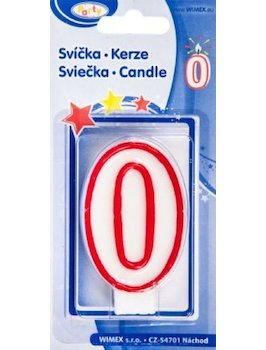 Svíčka číslo &#039;&#039;0&#039;&#039; 75mm