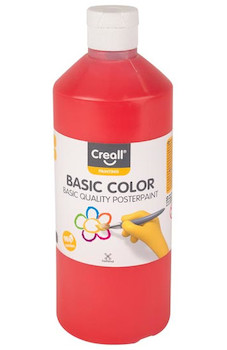 Tempera Creall basic 500ml červená