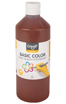 Tempera Creall basic 500ml hnědá