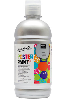 Tempera Mont Marte 500ml stříbrná