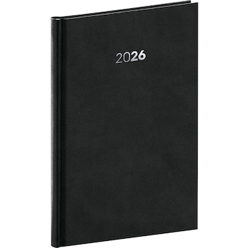 Týdenní diář Balacron černý 15×21cm