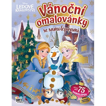 Vánoční omalovánky se samolepkami Ledové království