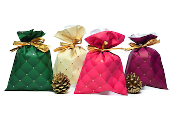 Vánoční sáček celofan 20x35 cm koso