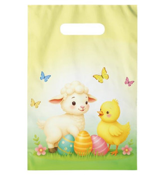 Velikonoční taška PE s průhmatem Ovečka 20x30x8cm 1ks