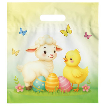 Velikonoční taška PE s průhmatem Ovečka 29x32x8cm 1ks
