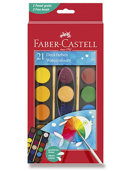 Vodové barvy Faber Castell 30mm 21 barev