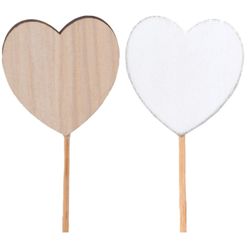 Zápich dřevěný Srdce 4,8cm