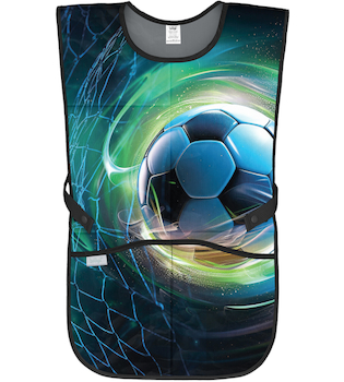 Zástěra na výtvarnou výchovu pončo Fotbalový míč