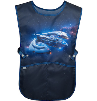 Zástěra na výtvarnou výchovu pončo Vesmírná loď