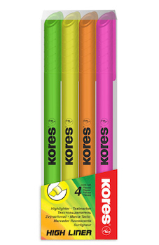 Zvýrazňovač High Liner 4 ks