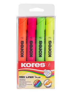 Zvýrazňovač High Liner Plus 4 ks